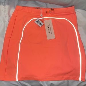 OHPOLLY neon orange skirt size US 10